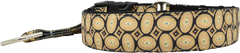 Smoking Jacket black and gold oval medallion hidden prong / private trainer dog collar by Fuzzywumpets.