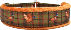 Upland Bird fleece-lined limited slip dog collar by Fuzzywumpets.