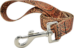 1" Patterned Snap Leash for dogs, handmade in the USA by Fuzzywumpets.