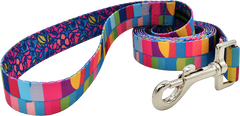 1" Patterned Snap Leash for dogs, handmade in the USA by Fuzzywumpets.