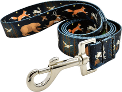 1" Patterned Snap Leash for dogs, handmade in the USA by Fuzzywumpets.
