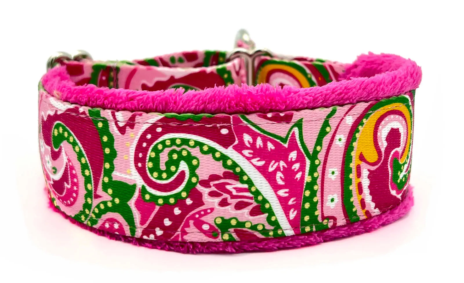 1.5" Pink Paisley Everyday Limited Slip Collar Fuzzywumpets