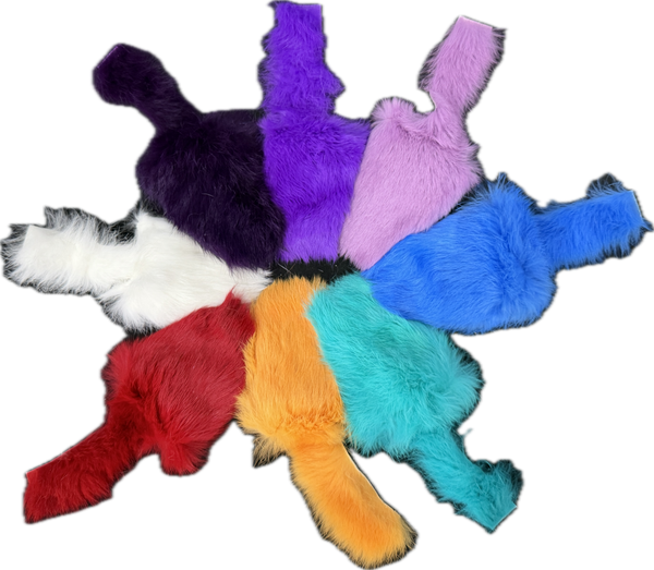 Flat Rat Real Rabbit Fur Show Ring Squeakers