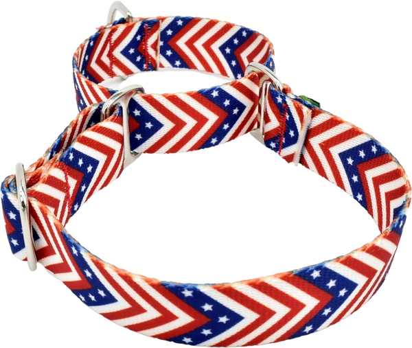 1" Simplicity Americana Martingale Collar - multiple patterns & sizes Fuzzywumpets