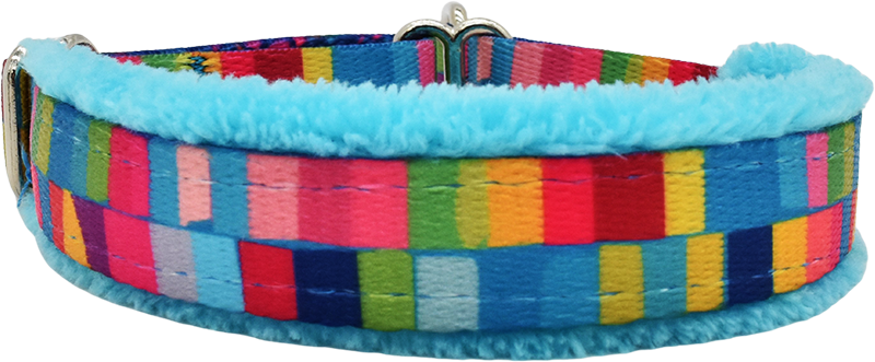 5/8" Color Drench Everyday Limited Slip Collar for dogs, Purple leather lining, handmade in the USA by Fuzzywumpets.
