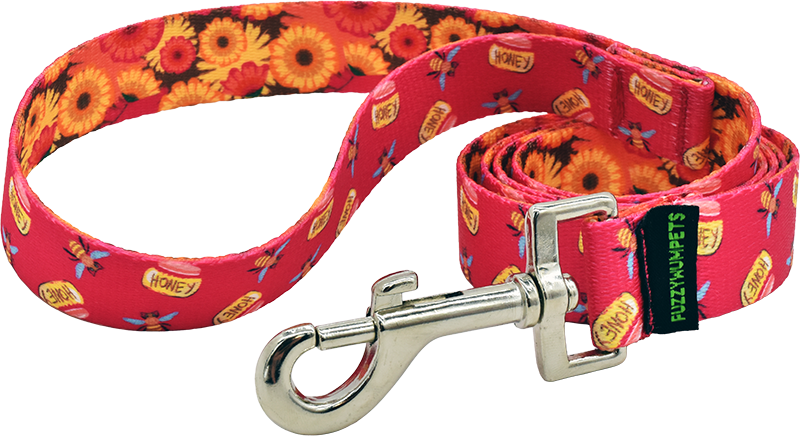 5/8" Patterned Snap Leash for dogs, handmade in the USA by Fuzzywumpets.