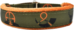 Sportsman fleece-lined limited slip dog collar by Fuzzywumpets.