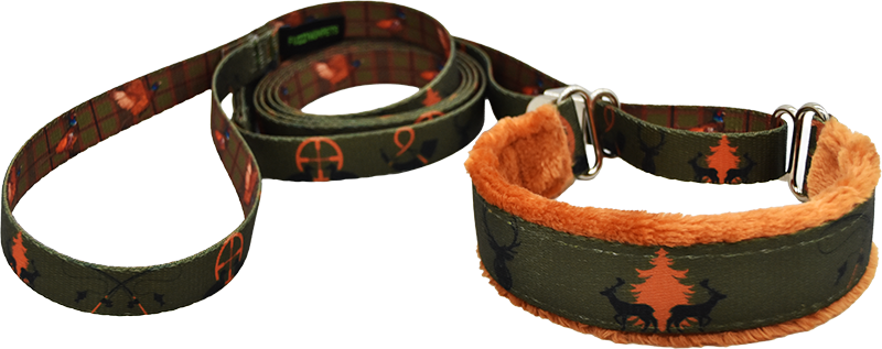 Sportsman fleece-lined martingale walking lead by Fuzzywumpets.