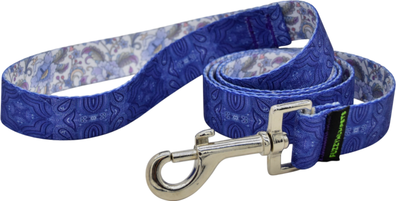 Purple Pinpoints snap leash by Fuzzywumpets.
