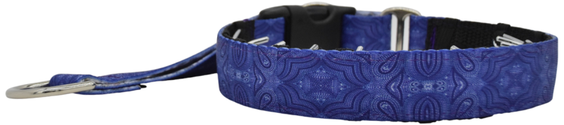 Purple Pinpoints double-sided hidden prong / private trainer dog collar by Fuzzywumpets.