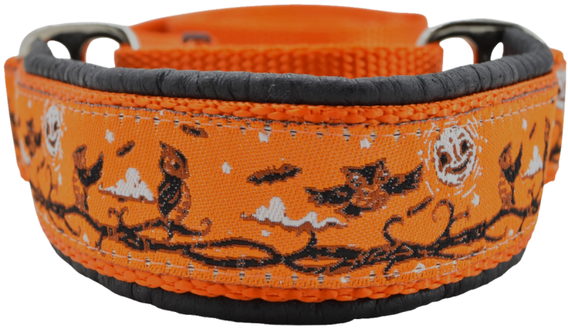 Ghoul Gang Elite Walking Lead with orange creepy-character ribbon.