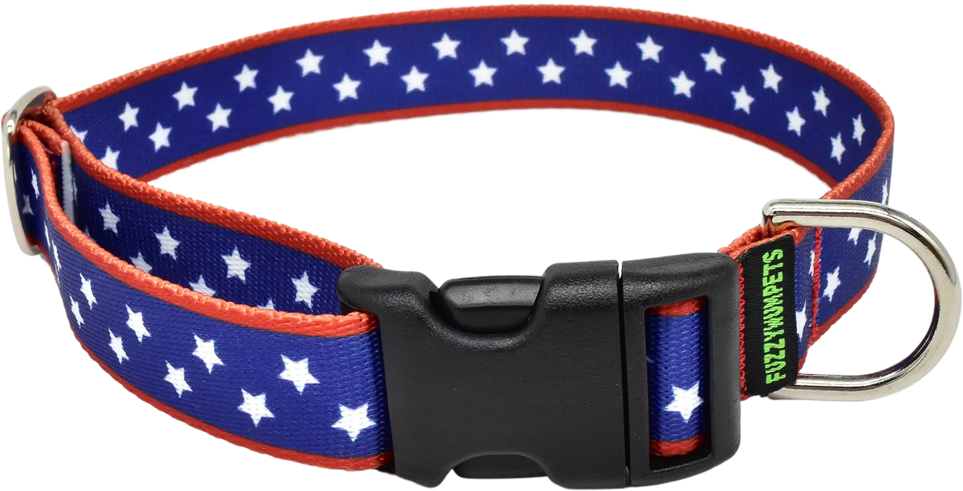 1" Simplicity Americana Buckle Collar - multiple patterns & sizes Fuzzywumpets