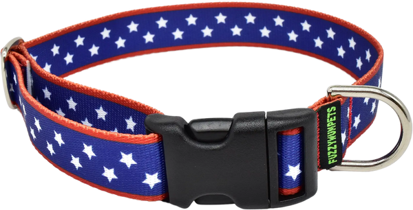 1" Simplicity Americana Buckle Collar - multiple patterns & sizes for dogs, handmade in the USA by Fuzzywumpets.