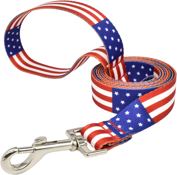 1" Simplicity Americana Snap Leash - multiple patterns & lengths Fuzzywumpets