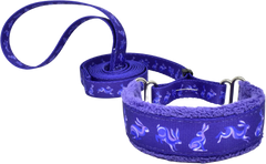 Groovy Rabbits Everyday Martingale Walking Lead Fuzzywumpets 1 inch wide.
