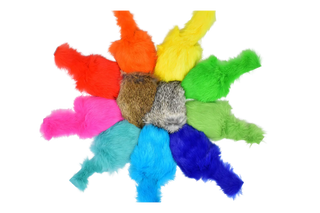 Flat Rat Real Rabbit Fur Show Ring Squeakers Fuzzywumpets