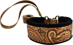 Autumn Paisley 1.5" Walking Lead by Fuzzywumpets