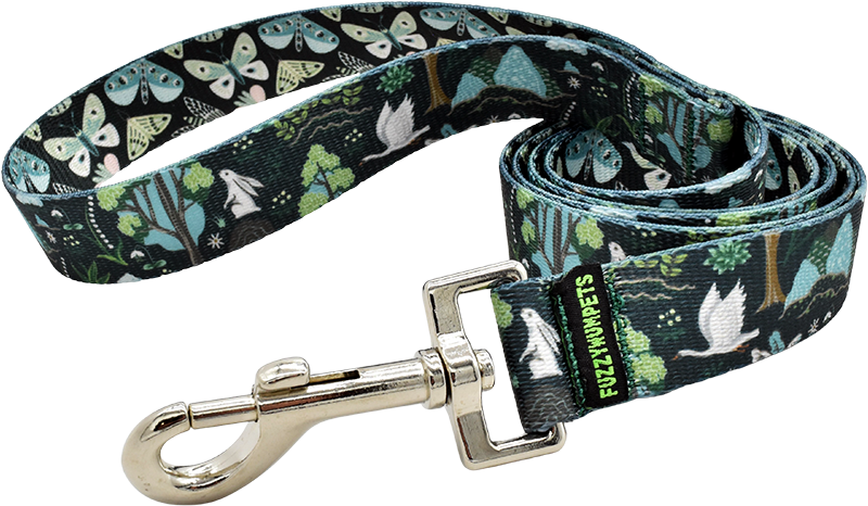 Enchanted Forest 1" snap leash by Fuzzywumpets