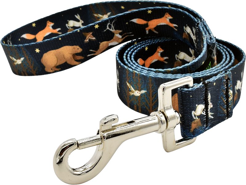 1" Patterned Snap Leash for dogs, handmade in the USA by Fuzzywumpets.