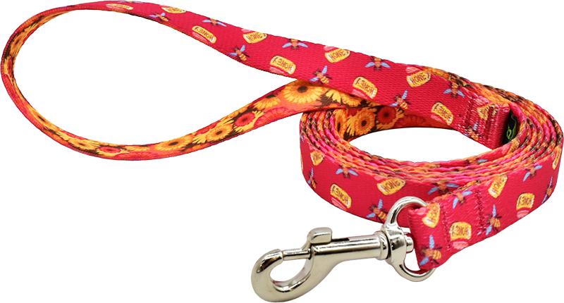 Honey Bees 1" snap leash by Fuzzywumpets