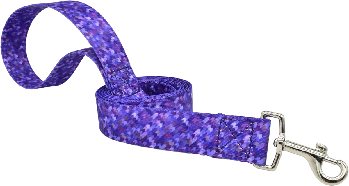 Modern Houndstooth 1" snap leash by Fuzzywumpets