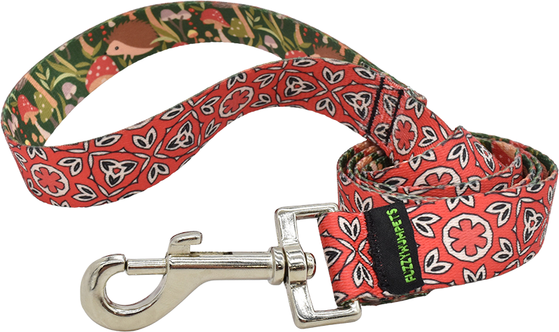 Scarlet Eclipse 1" snap leash by Fuzzywumpets