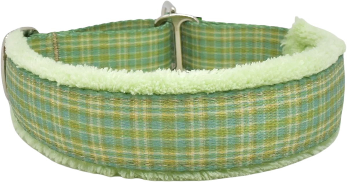 Summer Plaid 1" Limited Slip Collar by Fuzzywumpets