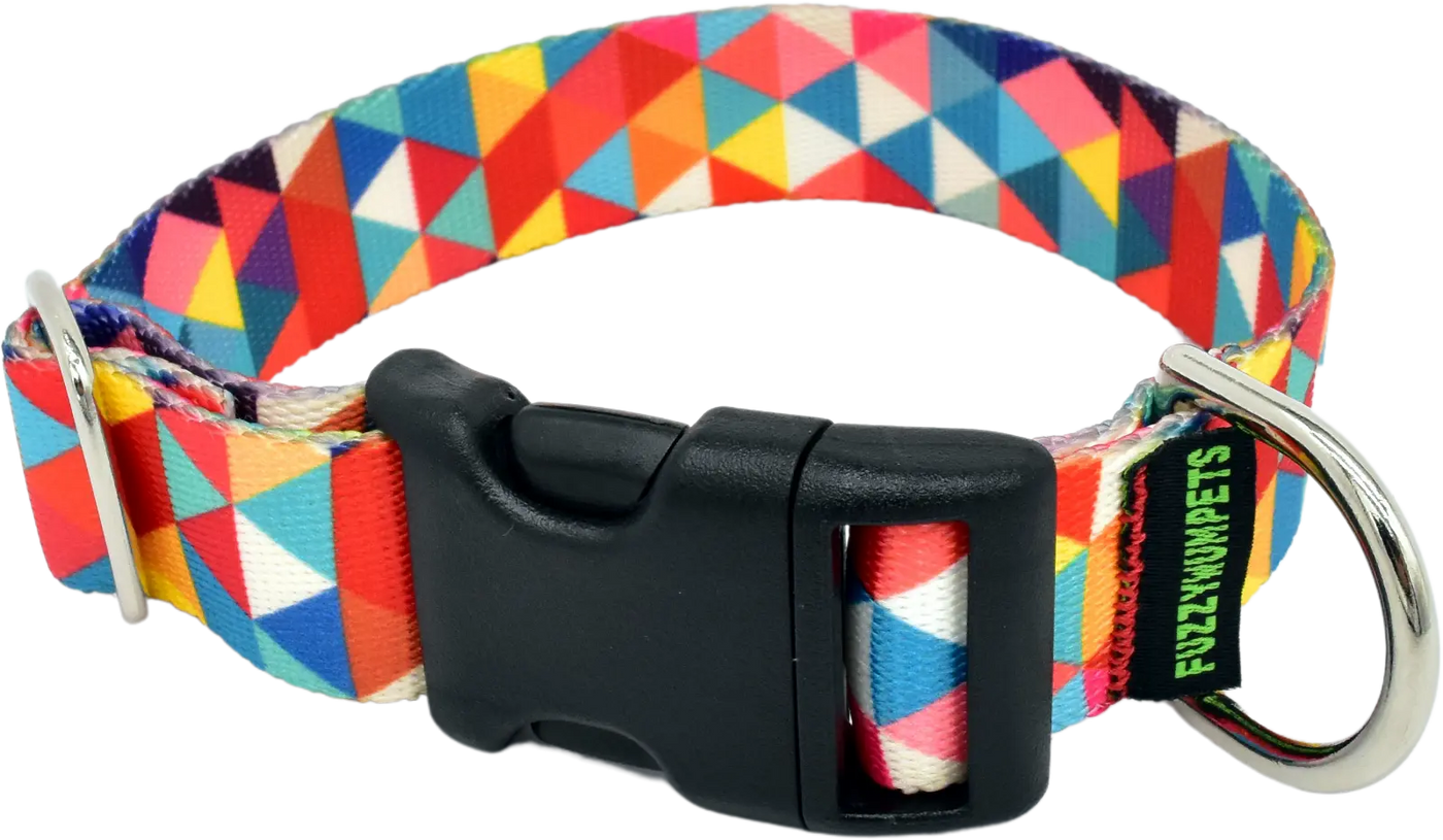 1" Simplicity Buckle Collar - multiple patterns & sizes for dogs, handmade in the USA by Fuzzywumpets.