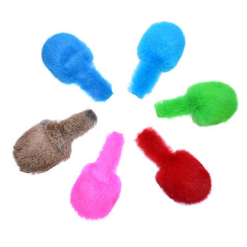 Flat Rat Real Rabbit Fur Show Ring Squeakers