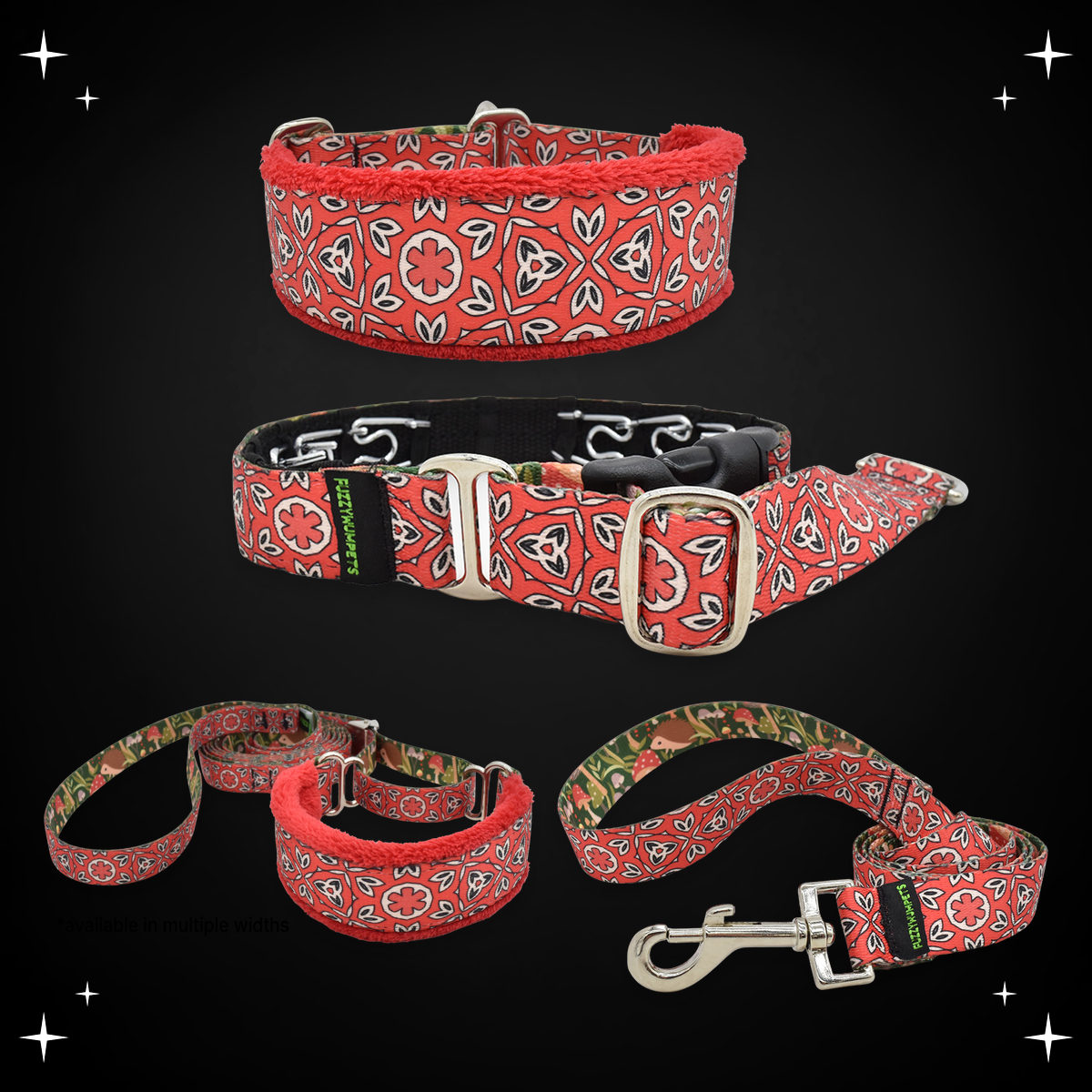 Scarlet Eclipse limited slip collar, private trainer, walking lead and snap leash