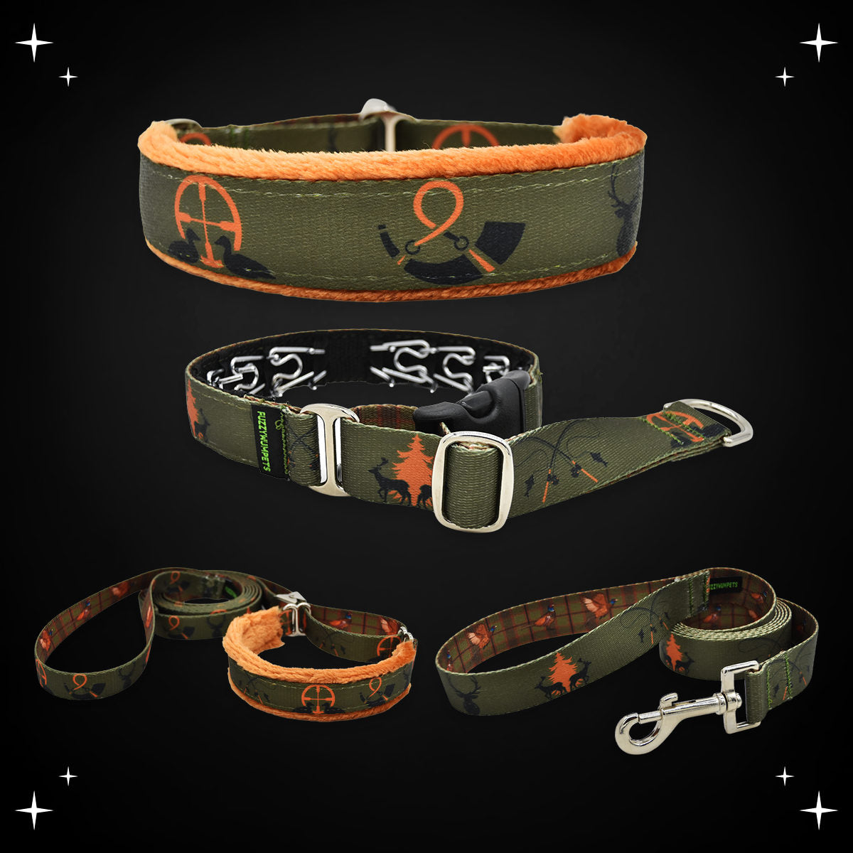 Sportsman limited slip collar, private trainer, walking lead and snap leash